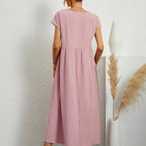 Inês — Vestido midi fluido de elegância intemporal