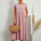 Inês — Vestido midi fluido de elegância intemporal
