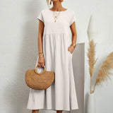 Inês — Vestido midi fluido de elegância intemporal