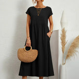 Inês — Vestido midi fluido de elegância intemporal