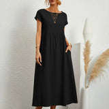 Inês — Vestido midi fluido de elegância intemporal