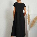 Inês — Vestido midi fluido de elegância intemporal