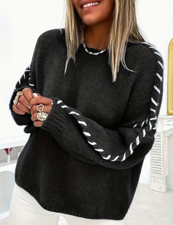 SERAH™ - Sweater Casual de Gola Redonda e Mangas Longas