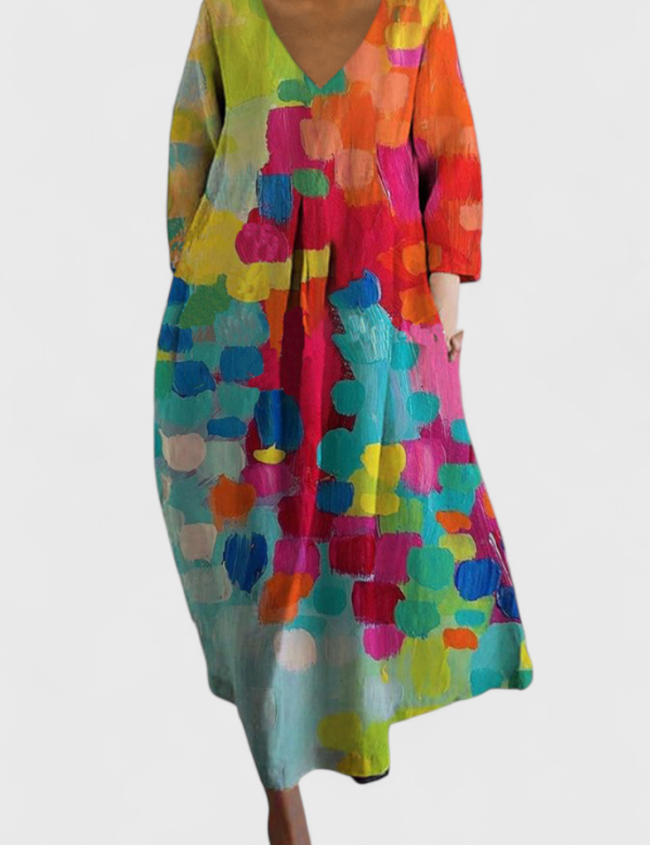 Ana - Vestido Fluido com Estampa