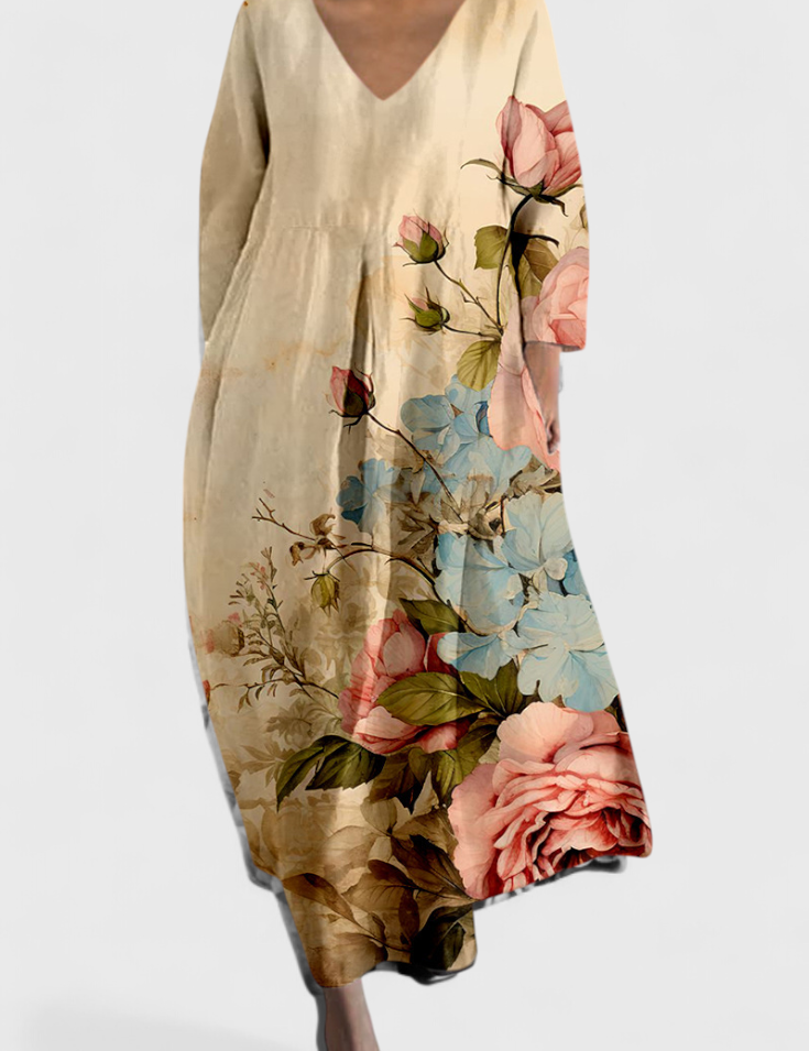 Ana - Vestido Fluido com Estampa