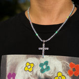 Colar de Cruz Moissanite