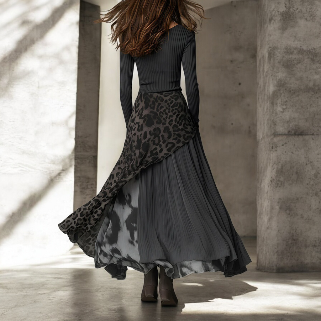 NKEM™ | Robe Longue Léopard