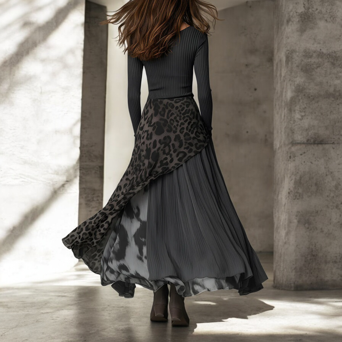 NKEM™ | Robe Longue Léopard