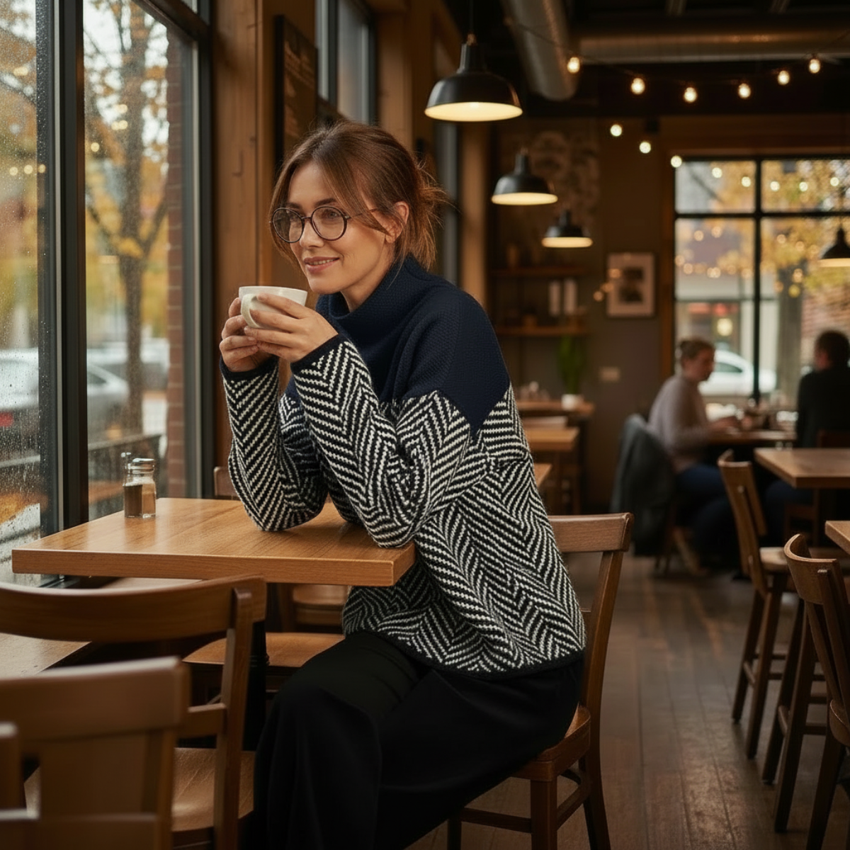 Lívia™ | Conjunto de Pullover de Gola Alta Elegante