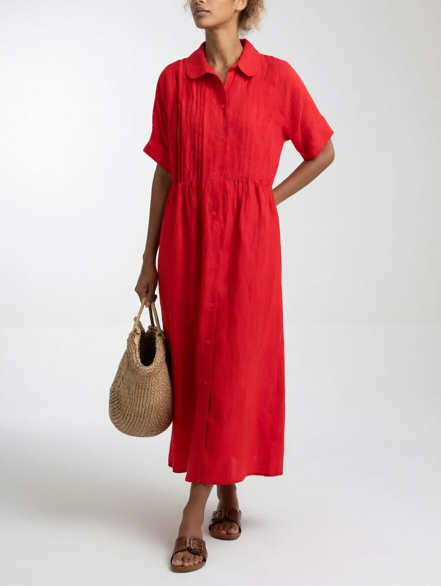 Lysandra™ — Vestido chemise fluido de verão