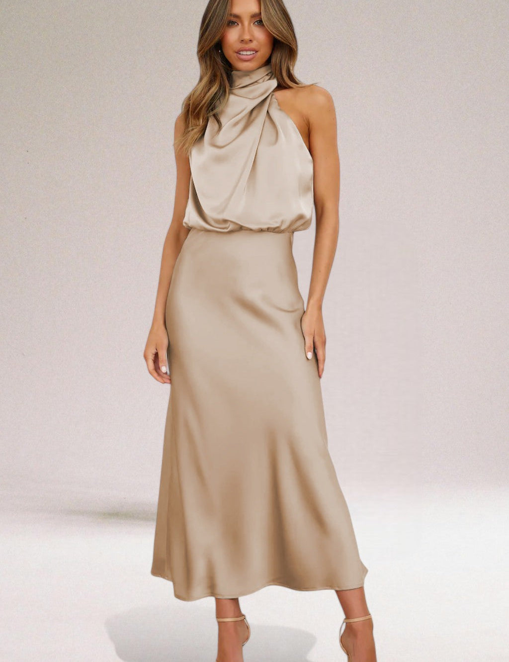 ELARA™ - Vestido de Sereia de Cetim Elegante