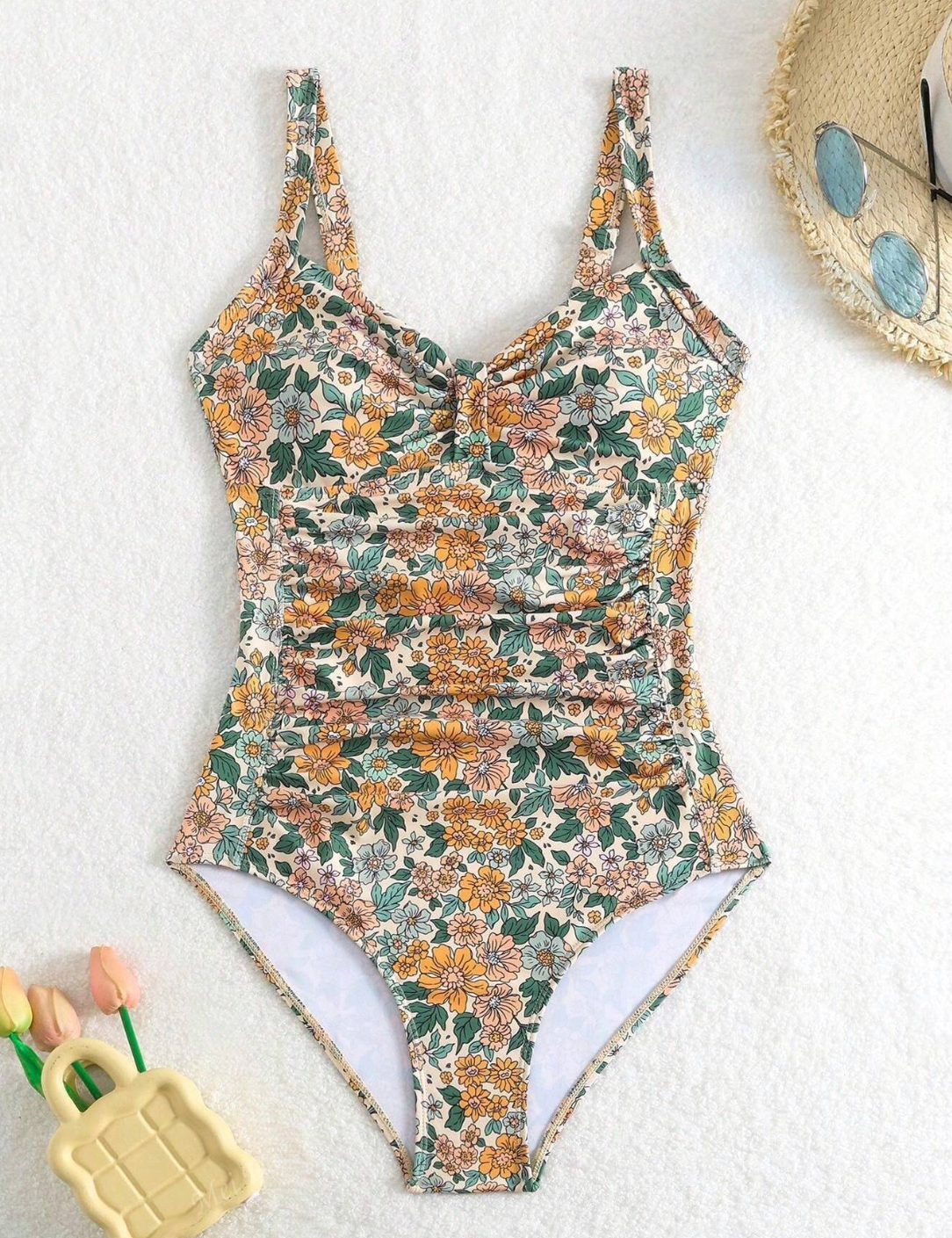 Luísa - Fato de banho com decote halter floral