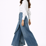 Saia-Calça Leonor Denim Assimétrica