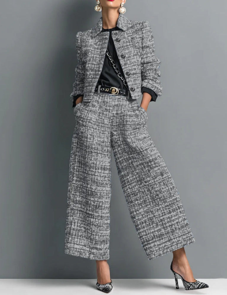 Conjunto Mirelle em tweed com elegância sofisticada