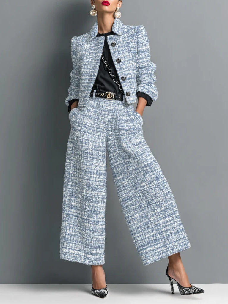 Conjunto Mirelle em tweed com elegância sofisticada