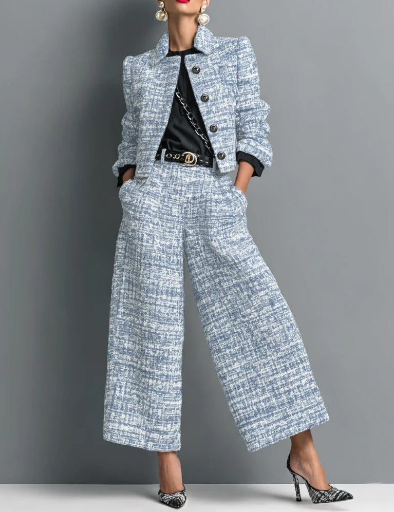 Conjunto Mirelle em tweed com elegância sofisticada