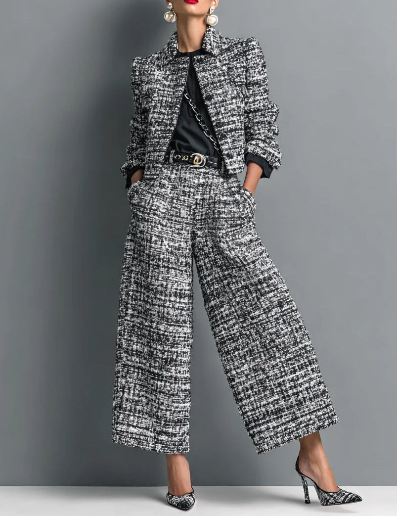 Conjunto Mirelle em tweed com elegância sofisticada