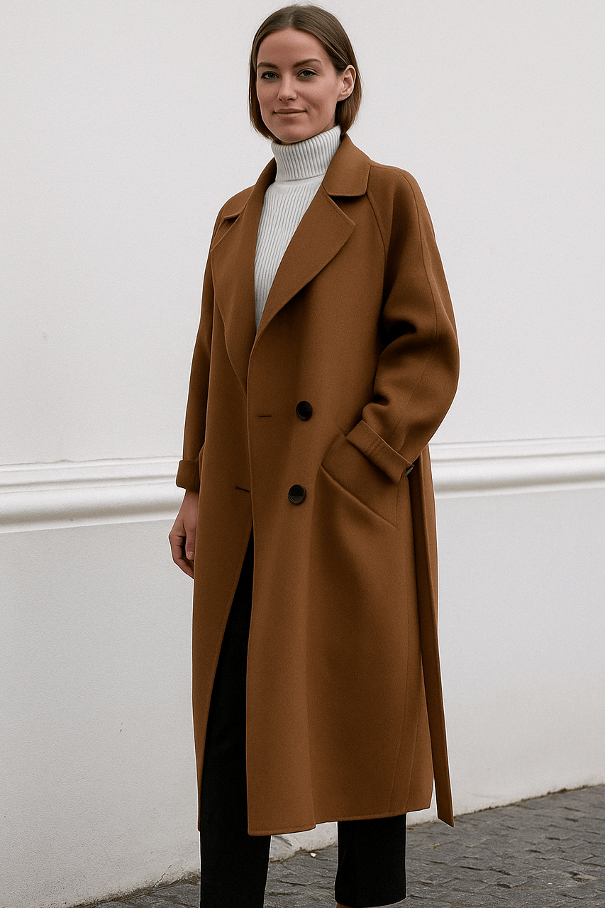 Sofia | Casaco de Caxemira Comprido, elegante e aconchegante, perfeito para os dias frios.