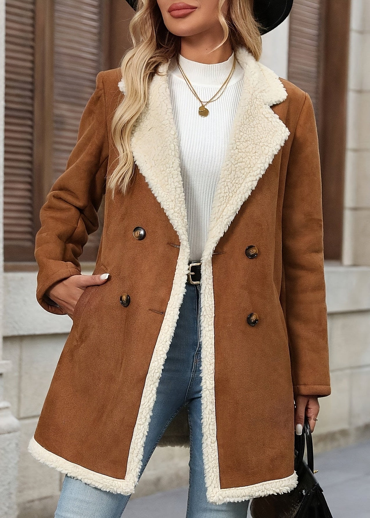 Sobretudo Camel Forrado com Pelo