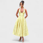 Halina - Vestido midi com espartilho