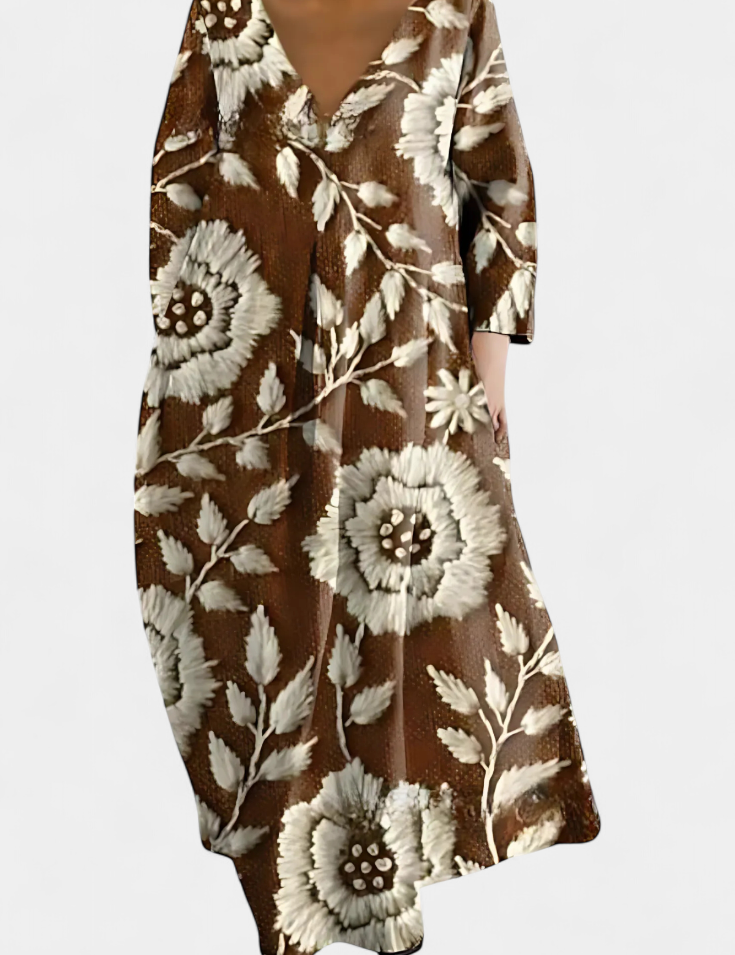 Ana - Vestido Fluido com Estampa