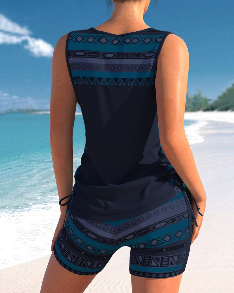 Márcia - Tankini com estampado geométrico