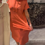 Sásquia - Vestido casual com capuz