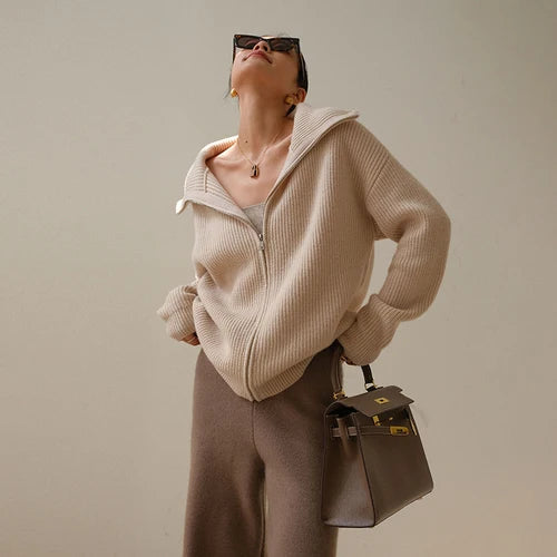 ELODIE™ - Sweater Confortável com Meio Zíper