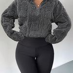 Sweat Fofa Textura Premium com Zíper