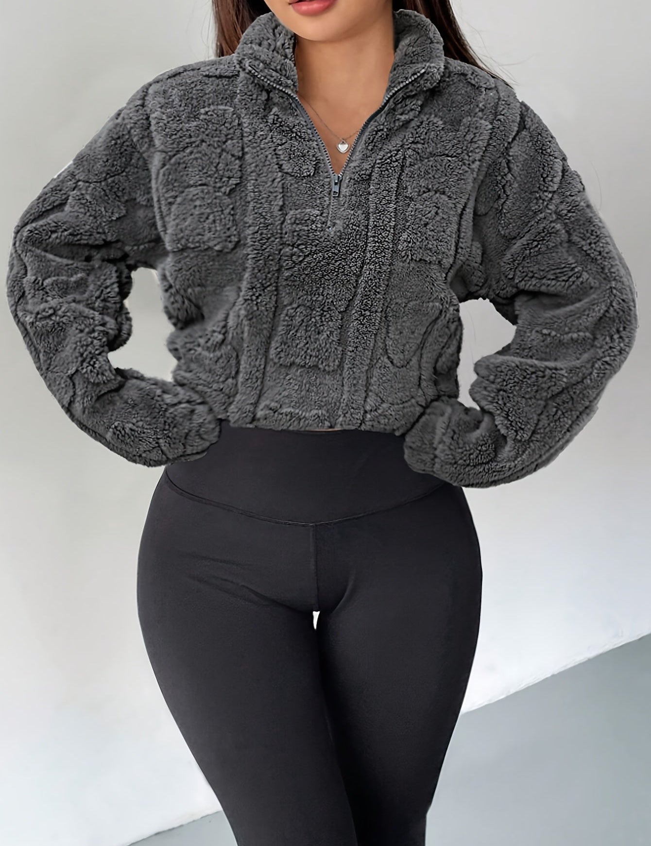 Sweat Fofa Textura Premium com Zíper