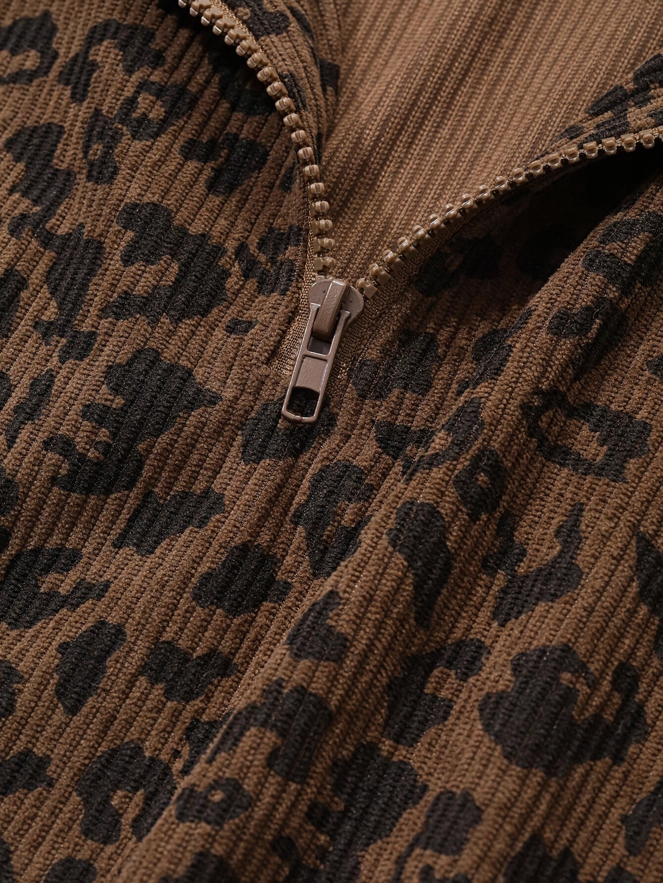 Sweat Oversized Animal Print com Zíper