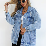 Casaco Denim Oversized Contemporâneo