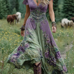 Serena - Vestido Maxi Curto Floral