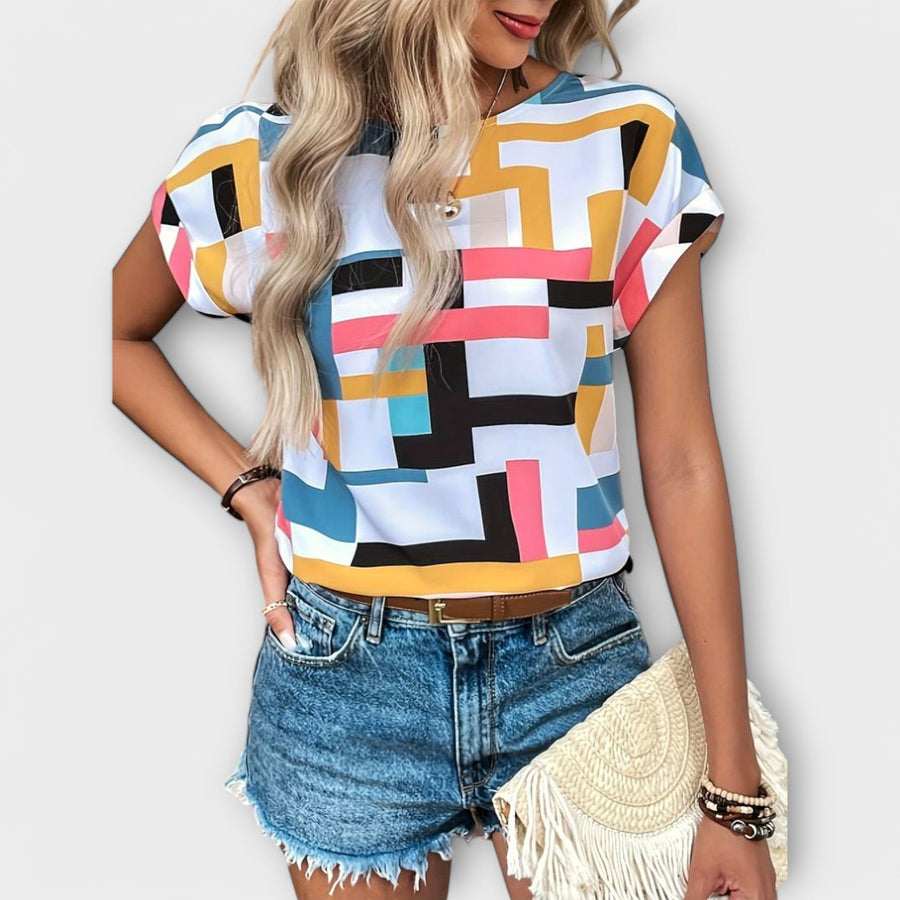 Mónica - Blusa de manga curta