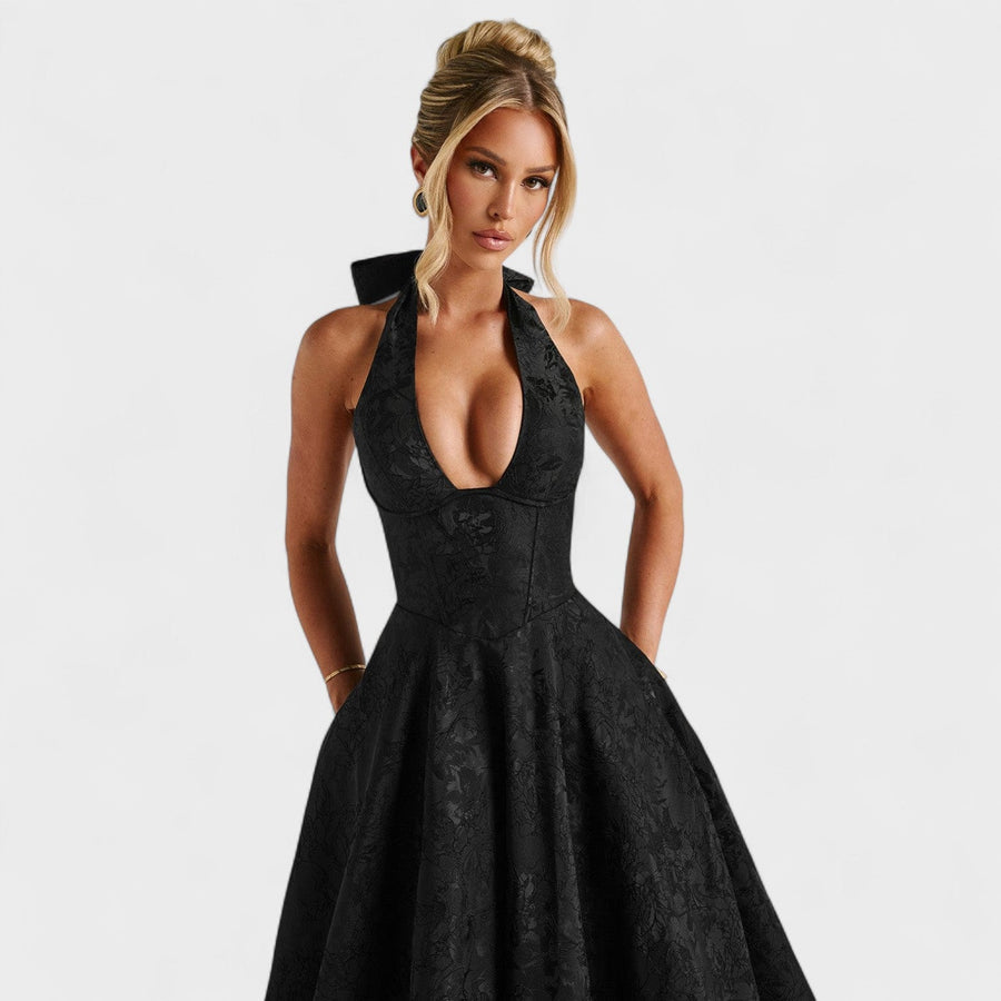 Efi - Vestido midi texturado