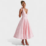 Efi - Vestido midi texturado