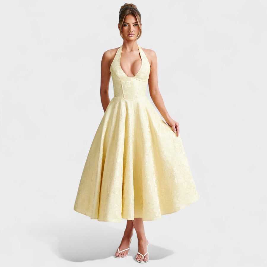 Efi - Vestido midi texturado