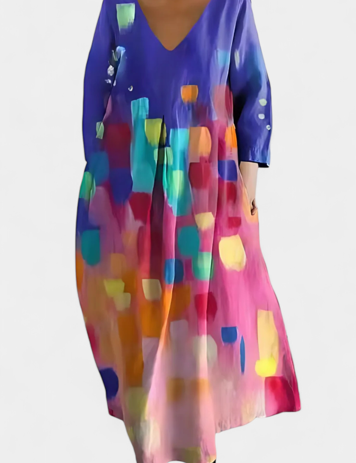 Ana - Vestido Fluido com Estampa