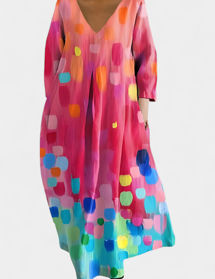 Ana - Vestido Fluido com Estampa