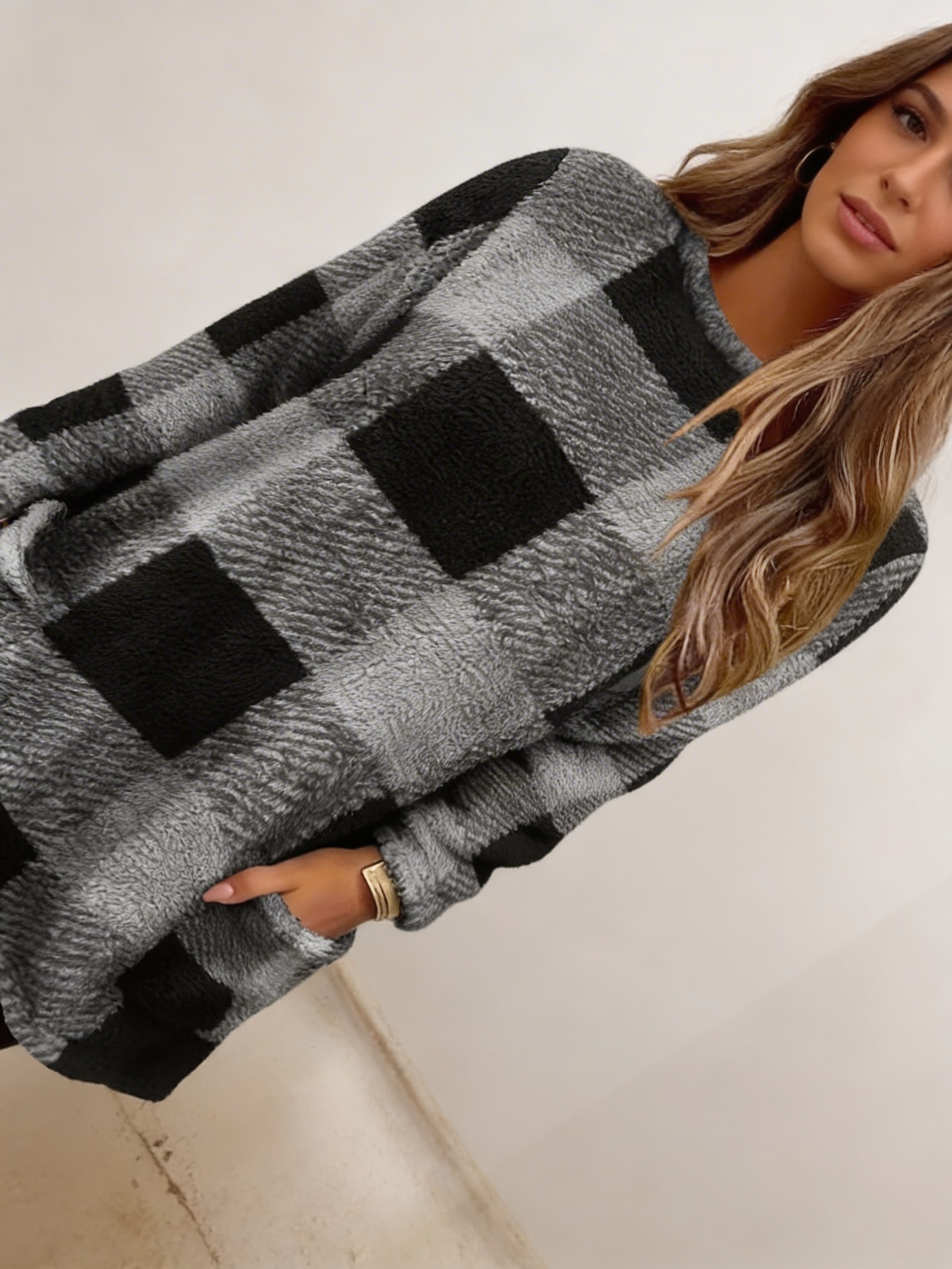 Camisola Oversized Textura Bloco