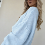 Camisola Tricot Oversized Manga Ampla