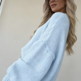 Camisola Tricot Oversized Manga Ampla