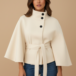 Blusa Elegante com Cinto e Manga Ampla