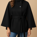 Blusa Elegante com Cinto e Manga Ampla