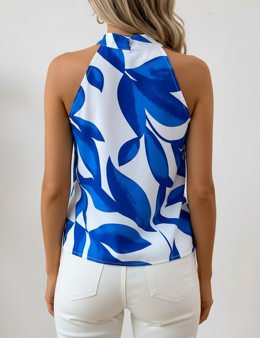 Top Halter de Estilo Fluido
