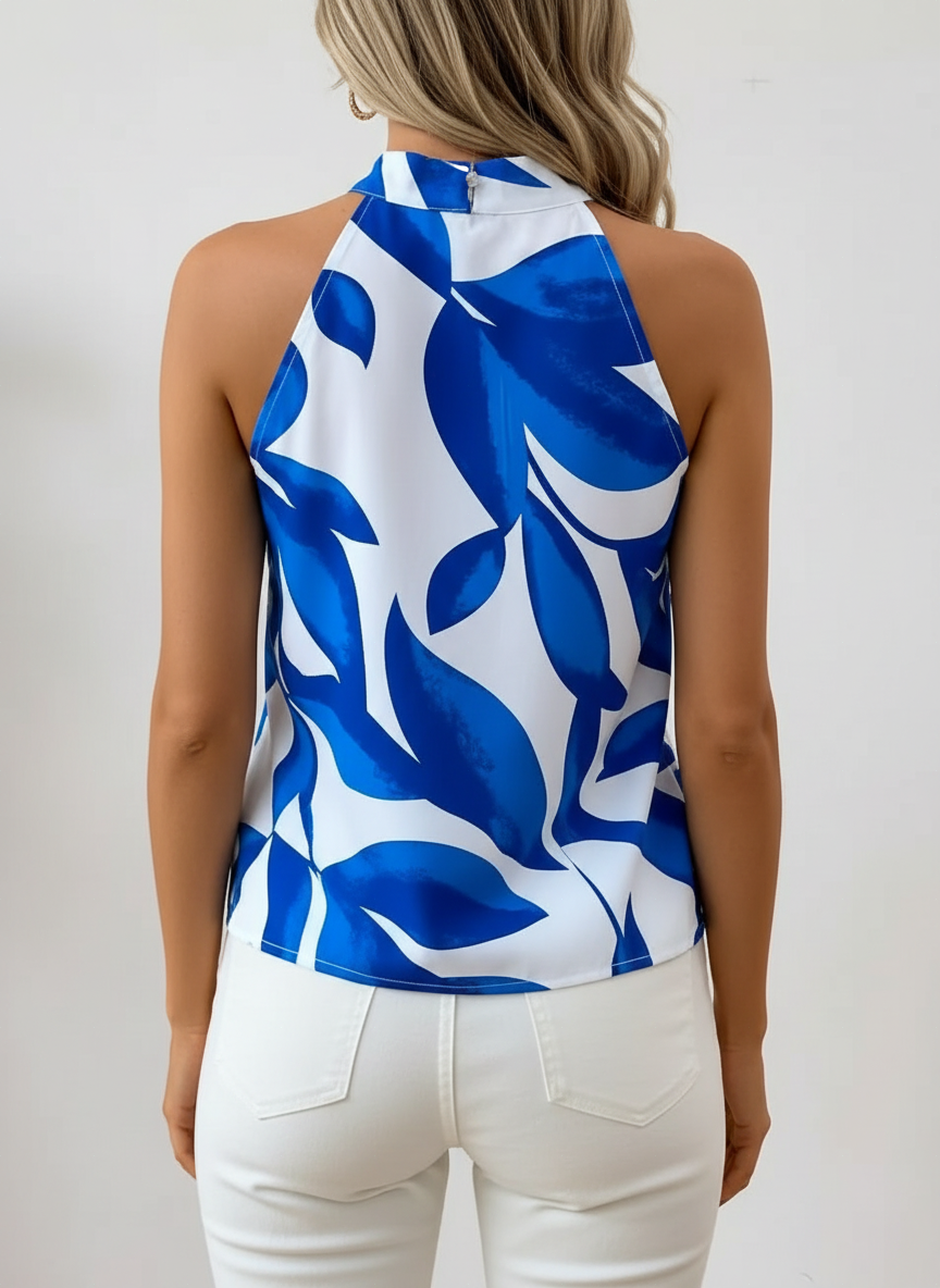 Top Halter de Estilo Fluido