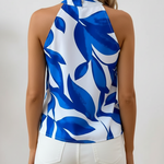Top Halter de Estilo Fluido