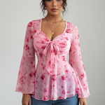 Blusa Feminina com Laço Frontal