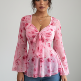 Blusa Feminina com Laço Frontal