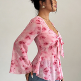 Blusa Feminina com Laço Frontal